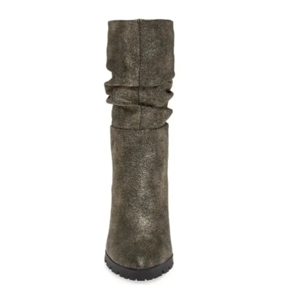New Katy Perry Raina Slouch Leather Mid-Calf Boots - Picture 3 of 6